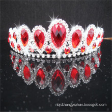 Alibaba Guangzhou Wholesale King Rhinestone Crown White Red